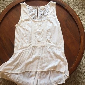 Meadow rue shirt white eyelet